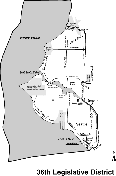 Thirty-sixth district map